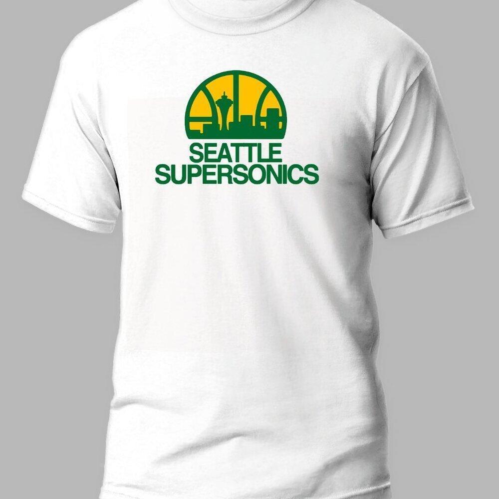 Seattle Supersonics Retro Shirt Nba Basketball Team Style Fan Tee 159